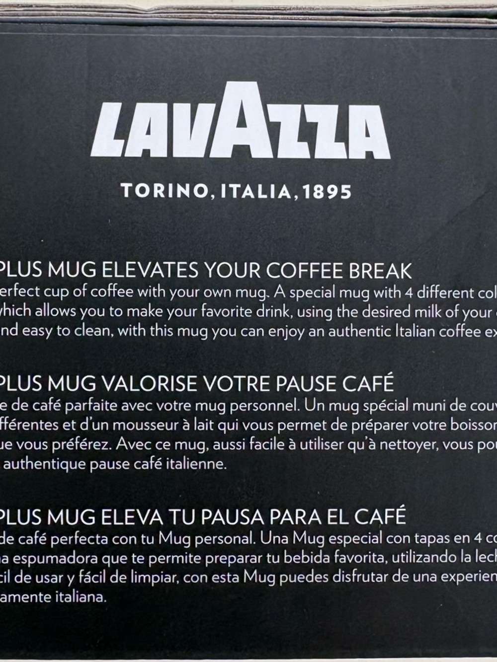 Lavazza Classy Plus Mug with Black Travel Lid - Picture 5 of 5